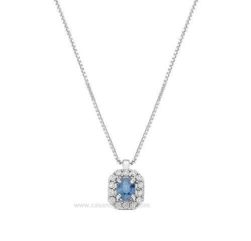 Pendente Donna Oro Donna Luce in Oro bianco Zaffiro 0.42 Ct LPZ11357.007 - LPZ11357.007